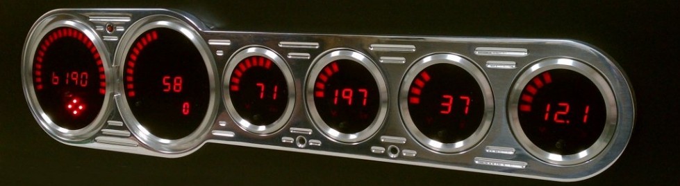 6-gauge Hotrod cluster